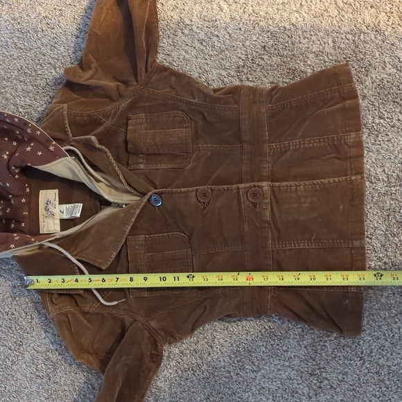 Plugg Jeans jacket, large, brown with star hood - Picture 8 of 9